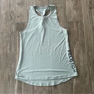 Peloton Women's Sage Green Racerback Tank with Side Logo size Small